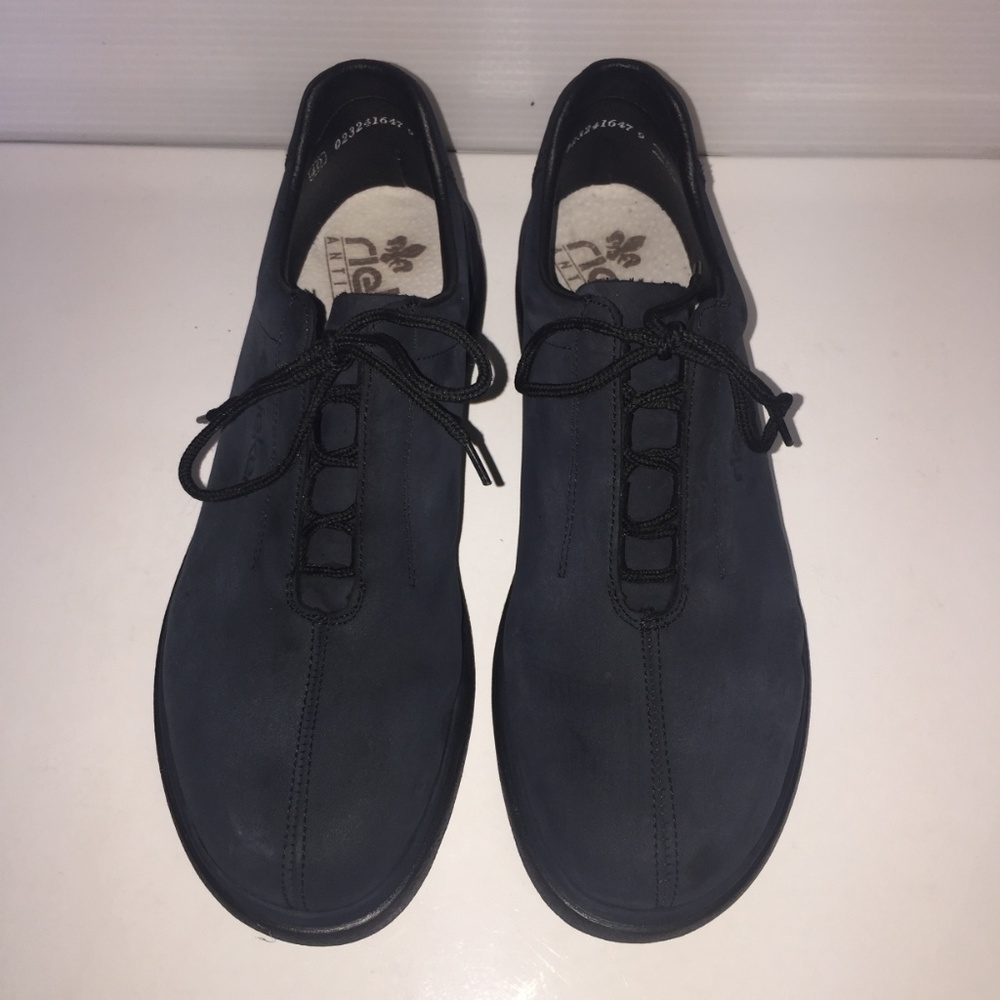 Rieker Antistress navy blue suede lace up oxfords